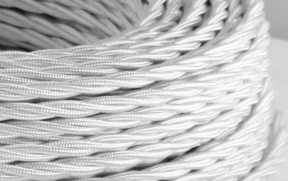 CAVO TRECCIA SETA 3X2,5 BIANCO